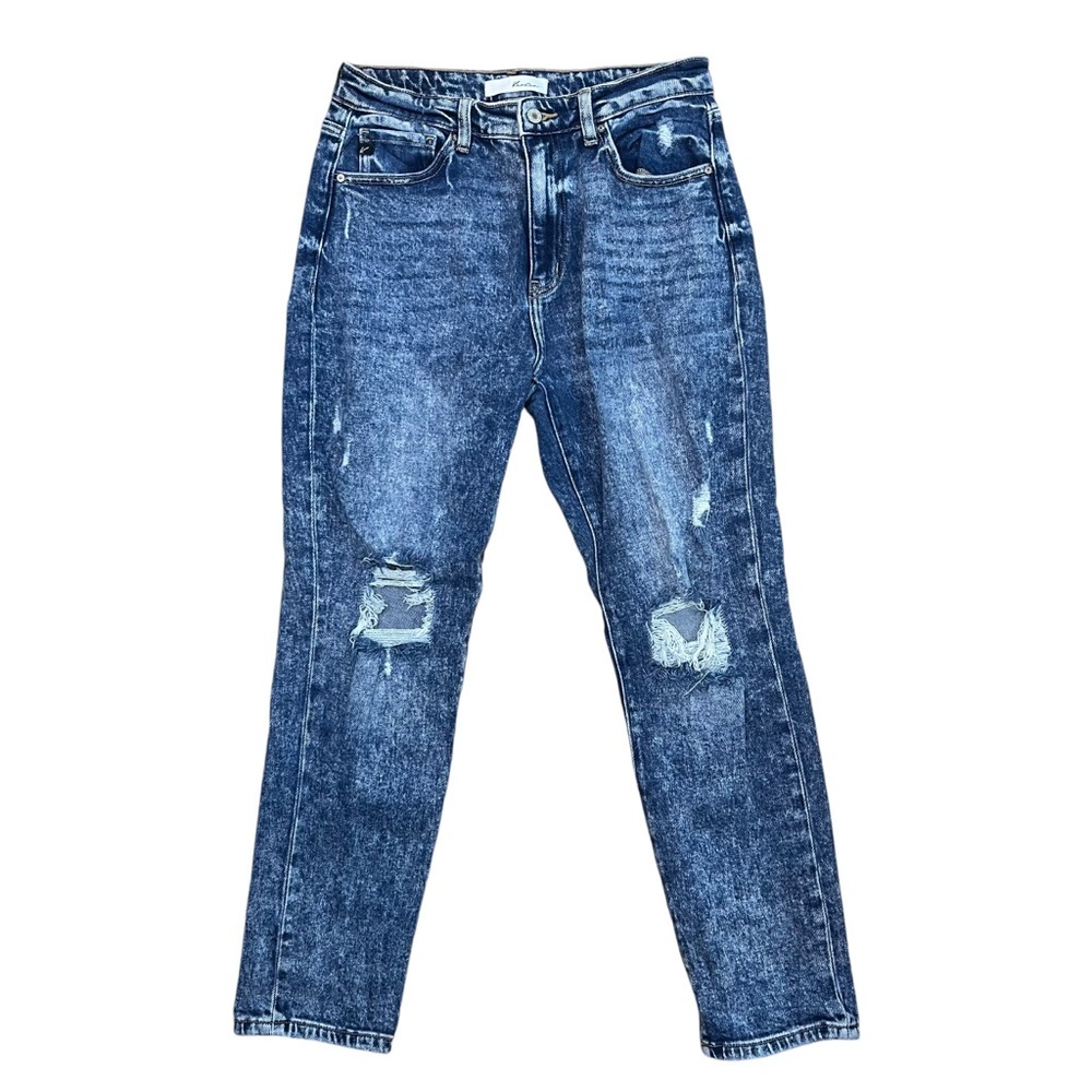 KanCan High Rise Distressed Blue Jeans
